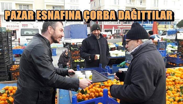 Pazar Esnafına Çorba Dağıttılar