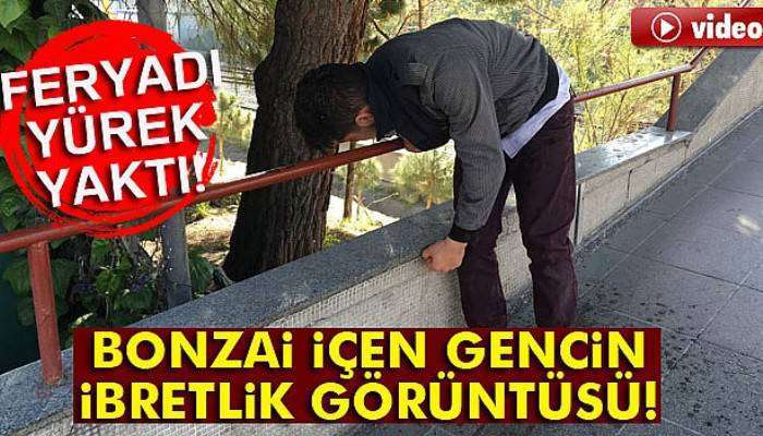 Bonzai içen gencin ibretlik görüntüsü!