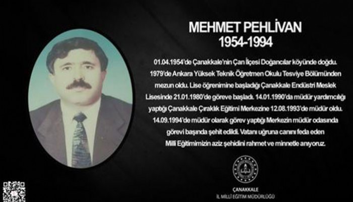 Mehmet Pehlivan anıldı