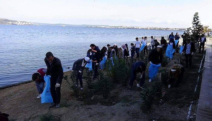 Kepez sahillerinde kıyı temizliği yapıldı