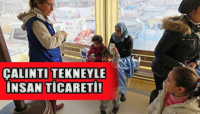  Çalıntı tekneyle insan ticareti