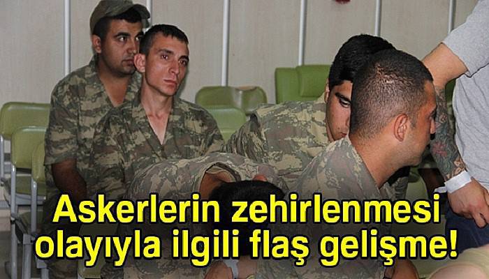 Kışlada askerlerin zehirlendiği olayda yeni gelişme