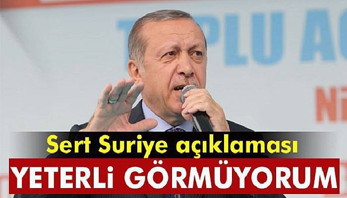 Cumhurbaşkanı Erdoğan'dan Suriye açıklaması