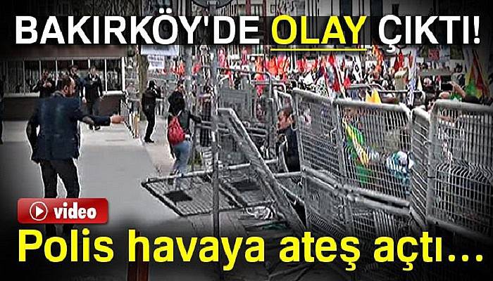 Bariyerleri yıkmaya çalışan grup havaya ateş açılarak dağıtıldı