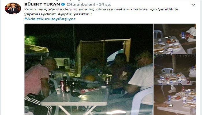 Turan'da şehitlikteki içkili fotoğraflara tepki