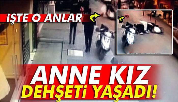 Yola fırlayan minik kıza motosiklet böyle çarptı