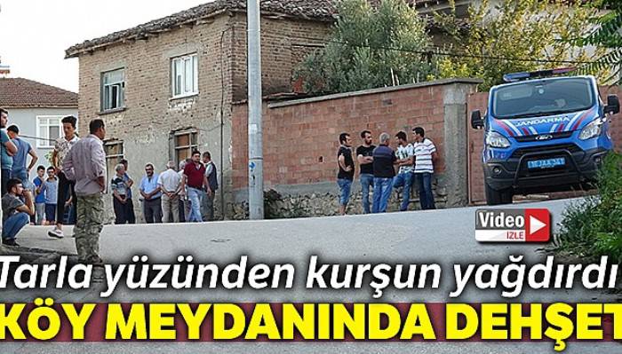 Köy meydanında dehşet 1 ölü 1 ağır yaralı