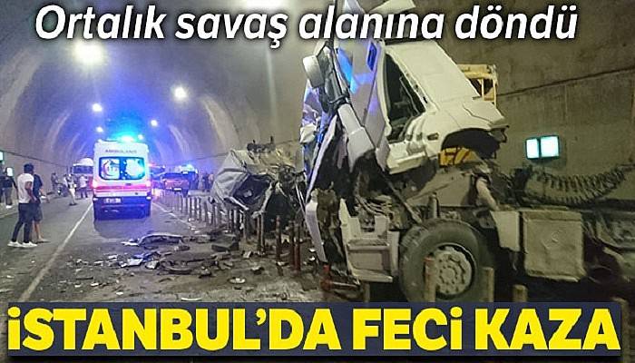 Sabiha Gökçen Havalimanı bağlantı yolundaki tünelde feci kaza