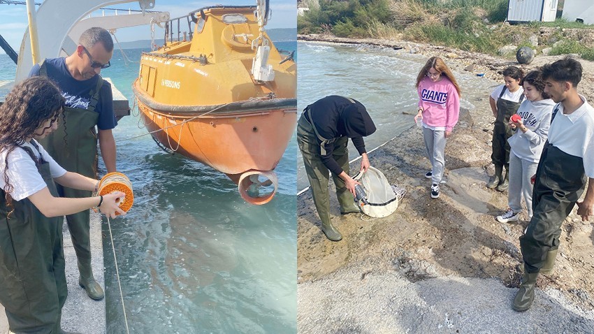 ÇOMÜ öğrencileri Dardanos’ta Su Kalitesi ölçümleri yaptı