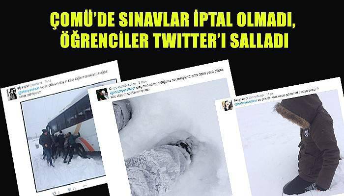 ÇOMÜ’de sınavlar iptal olmadı, öğrenciler Twıtter’ı salladı