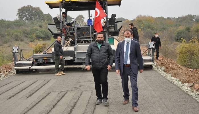 KAYMAKAM DOLU, BETON YOL ÇALIŞMALARINI İNCELEDİ