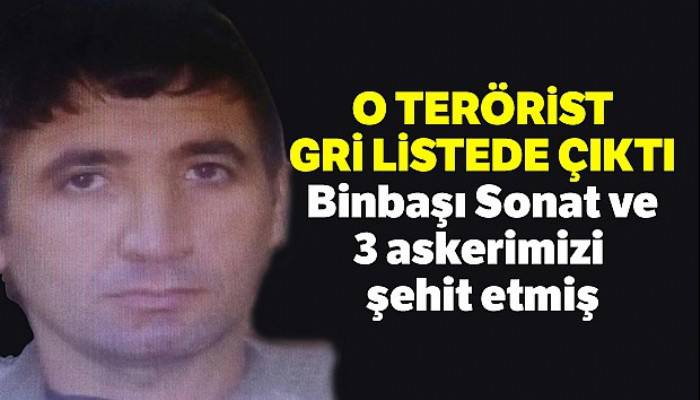 O terörist Gri listede çıktı, binbaşı Sonat ve 3 askerimizi şehit etmiş