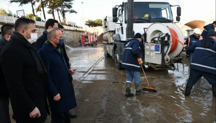 TURAN, BİGA’DA SEL BÖLGESİNDE İNCELEMELERDE BULUNDU