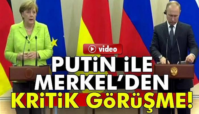 Putin, Merkel ile bir araya geldi