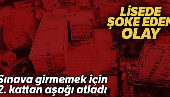 Pendik'te lisede şok eden olay