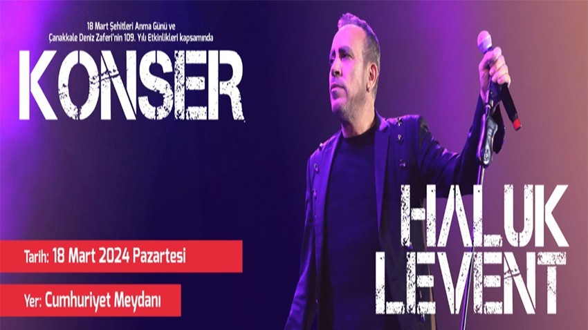 18 Mart'ta Haluk Levent sahne alacak