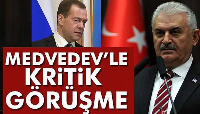  Yıldırım, Rusya Federasyonu Başbakanı Medmedev’le görüştü