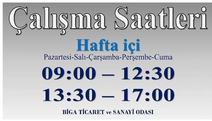 TSO'NUN ÇALIŞMA SAATLERİ DEĞİŞTİ!