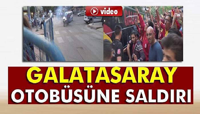 Adanasporlular Galatasaray otobüsünü taşladı