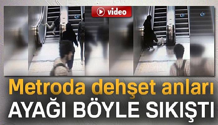 Minik çocuğun bacağı, yürüyen merdivene böyle sıkıştı