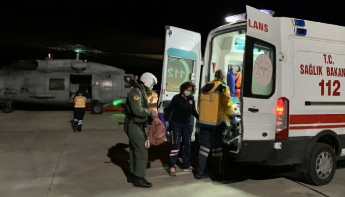 Askeri Helikopter İle Hastaneye Götürüldü