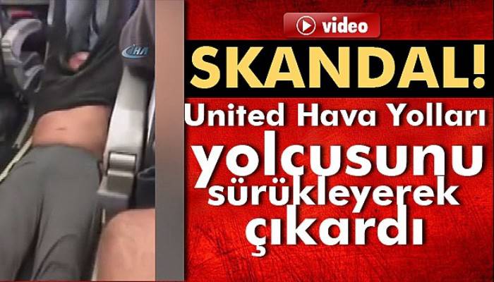  United Hava Yolları, yolcusunu sürükleyerek çıkardı