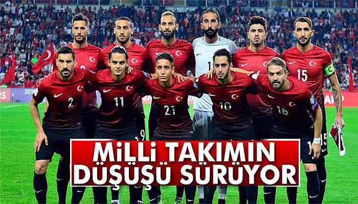 Milli Takımın düşüşü sürüyor