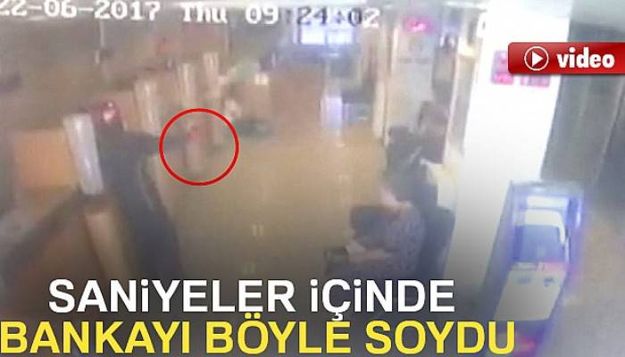 Kartal'da yaşanan silahlı banka soygunu kamerada