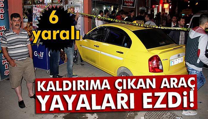 Kaldırıma çıkan ticari araç yayaları ezdi: 6 yaralı