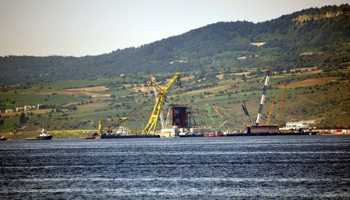 1915 Çanakkale Köprüsü Avrupa kule kesonu batırıldı