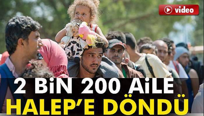 Ateşkesle bilikte 2 bin 200 aile Halep’e döndü