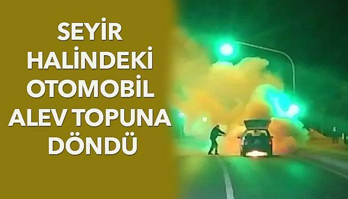 Çanakkale'de seyir halindeki otomobil alev topuna döndü