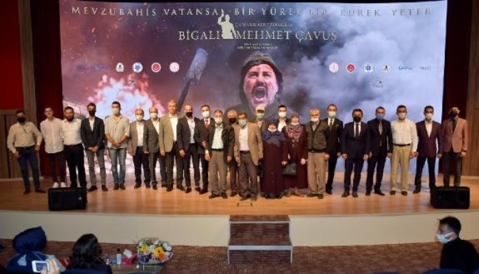 'ÇANAKKALE FEDAKARI BİGALI MEHMET ÇAVUŞ BELGESELİ'NİN GALASI BİGA'DA YAPILDI