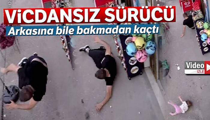 Vicdansız sürücü bebeğiyle bekleyen babaya böyle çarptı, kaçtı