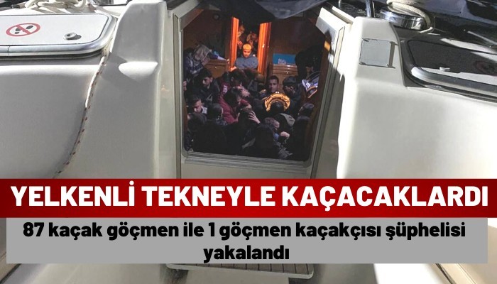 87 Kaçak Göçmen ve 1 Göçmen Kaçakçısı Yakalandı