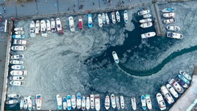 Müsilaj felaketi böyle görüntülendi