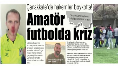 Çanakkale'de hakemler boykotta! Amatör futbolda kriz