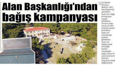 Alan Başkanlığı’ndan bağış kampanyası