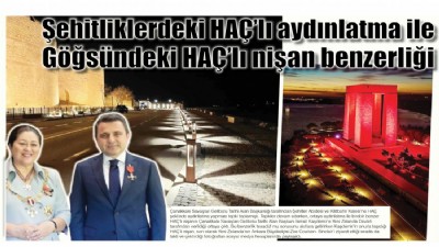 Şehitliklerdeki HAÇ’lı aydınlatma ile Göğsündeki HAÇ’lı nişan benzerliği