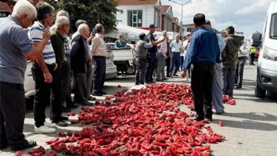 Yenice’de üretici isyan etti: Kapya biberleri yola döktü