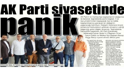 AK Parti siyasetinde panik