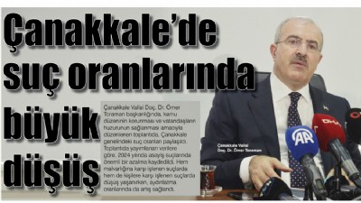 Çanakkale’de suç oranlarında büyük düşüş