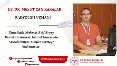 Devlet Hastanesi’nde yeni Radyoloji Uzmanı 