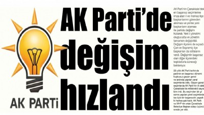 AK Parti’de değişim hızlandı