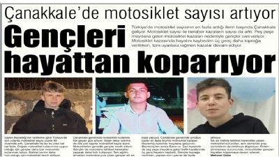 Çanakkale’de motosiklet sayısı artıyor, gençleri hayattan koparıyor