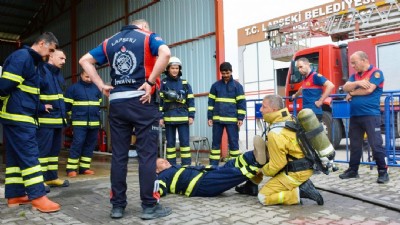 Lapseki Belediyesi İtfaiye Ekibine Eğitim